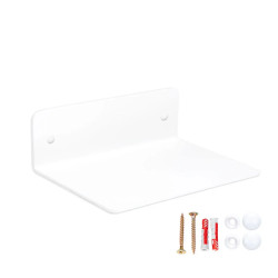 Klasyczna metalowa półka biała 15cm