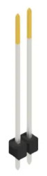 Pin header, 2 pole, pitch 2.54 mm, straight, black, 10048963