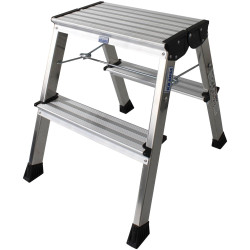 Krause 130068 Aluminium Step Stool Folding 2.65m Silver 2.4kg
