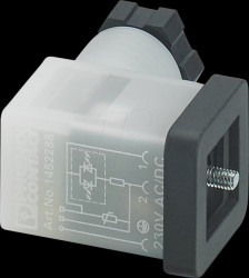 1452288 Valve connector, three-pin, head thread type C, 230 V