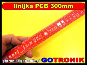 Linijka 30cm PCB czerwona