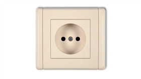 Flexi Gniazdo Pojedyncze B/U Beżowy 1Fgp-1P