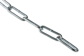 Łańcuch średnica połączenia 2.5mm dł. połączenia 24mm RS PRO długość 10m ocynkowany Stal