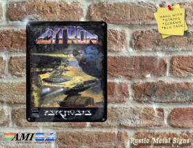 Cytron - Amiga Video Game Artwork on Rustic - Metal Sign