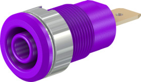 4 mm socket, flat plug connection, mounting Ø 12.2 mm, CAT III, purple, 23.3060-26