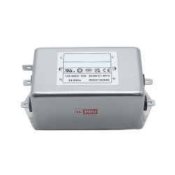 Filtr sieciowy 10A 1-fazowy 470kΩ 115/250 V AC 50 → 60Hz 2 x 50uH RS PRO Montaż w obudowie