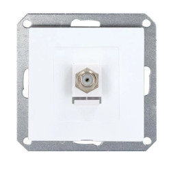 Premium Gniazdo antenowe typu F kolor biały GPA-1 F Pr moduł BI