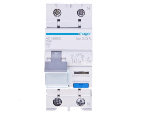 Wyłącznik różnicowo-nadprądowy RCBO 2P C40A 0,03A Typ A ADA990D