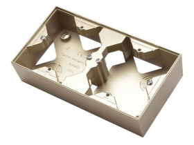 SONATA Puszka naścienna do serii podwójnej szampański złoty PNP-2R/39 OSPEL