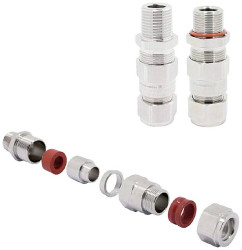 Weidmüller 1184770000 Dławnica kablowa z uszczelnieniem, z odciążnikiem (reduktorem naprężeń) 1/2" NPT mosiądz (niklowan