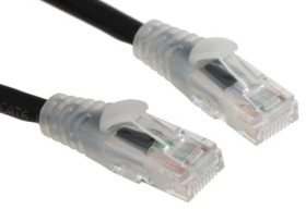 Kabel kategorii 6, Czarny, Wtyk RJ45/męski RJ45dł.: 5m, mat. koszulki: LSZH