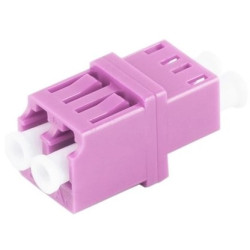 FO connector, LC socket to LC socket, OM4, multimode, ceramic, purple, BS07-60023