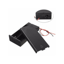 KOSZYK POJEMNIK NA AKUMULATOR BATERIE Li-Ion 2x 18650 Z WYŁĄCZNIKIEM