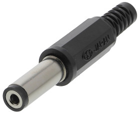 Wtyk zasilania DC Wtyk DC średnica zew: 5.5mm Montaż na kablu średnica wew: 2.1mm 500.0mA 12.0 V.