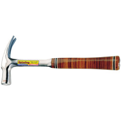 Estwing 23524 E24S Straight Claw English Pattern Hammer Leather Grip, 24oz/672g
