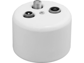 Gniazdo antenowe TV-SAT natynkowe Retro ceramic, białe