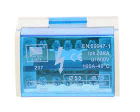 Blok rozdzielczy 100A 500V 2P 7-zaciskowy E.4073