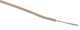 Przewód jednożyłowy linkowy, Przewód instalacyjny, 0,08 mm², 7/0,12 mm, 28 AWG, MPPE, 600 V, Brązowy, dł. 100m, RS PRO