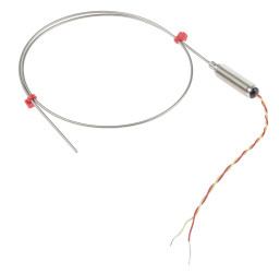 Termopara z izolacją mineralną K średnica 1.5mm długość 500mm Końcówka z gołym kablem RS PRO