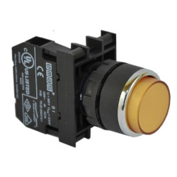 Przycisk sterowniczy wystający, niestabilny, 1NO, żółty T0-B100HS