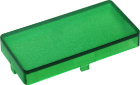 Aperture, rectangular, (L x W x H) 27.85 x 14 x 5.5 mm, green, for short-stroke pushbutton, 5.46.681.024/1510