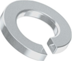 Spring washer, M6, H 3.8 mm, inner Ø 6.1 mm, outer Ø 11.8 mm, spring steel, galvanized, DIN 127 B, BYB-3-17H224