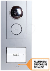41395 Front-door station for video door intercom, silver