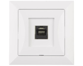 OPAL Gniazdo komputerowe RJ45 kat.5e krone LSA+ białe GTP - 12Op