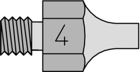 Vacuum nozzle, round shape, Ø 3.3 mm, (L) 18 mm, DS 114