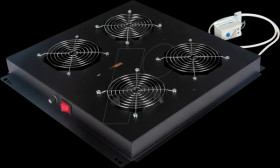 26210245 19-inch roof fan unit, 2 fans, black