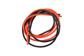 High Temperature Resistant Silicone Wire (12AWG 4mm2 1m Red & Black)