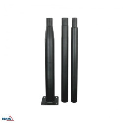Słup oświetleniowy składany BEMKO 3m 160X160mm FI 60mm czarny C84-SSO-S3M-160-060-BL