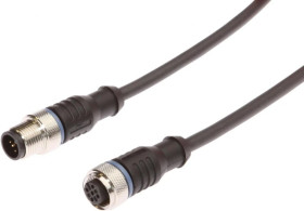 VK150F28, Kabel przyłączeniowy, 1,5 m, M12 żeński 5-pinowy prosty, M12 męski 5-pinowy prosty, 5-przewodowy, PUR