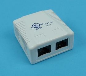 GN.KAT5e 2xRJ45 BIAŁE PROSKIT