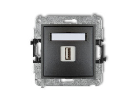 MINI Mechamizm gniazda pojedyncze USB-AA 3.0 grafitowy 11MGUSB-5 KARLIK