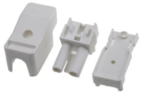 Złącze wtykowe do druku Biały 2-żyłowe, Wkręcane, 400 V Montaż na kablu