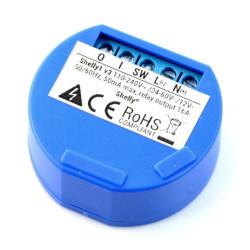 Shelly1 - Relay Switch 1x przekaźnik 12V/24V-60V DC / 240VAC WiFi 16A - aplikacja Android / iOS
