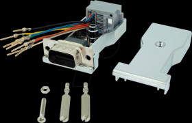 12037524 Adapter, DB9 Stecker / RJ45 Buchse, Montagesatz