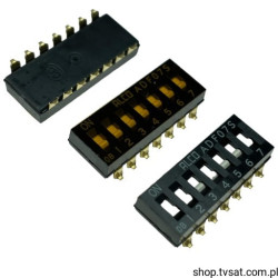 3-1825059-6 ADF07STTR04 DIP Switch 7 Position SMD TYCO
