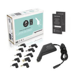 Zasilacz laptopa samochodowy uniwersalny 90W wej.12V/wyj.15V-20V 6A / ZZ/S/UNI90 Movano