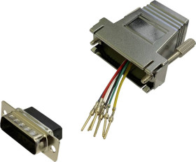 Adapter BKL Electronic 10121117 złącze męskie D-SUB 15-pin - złącze żeńskie RJ12