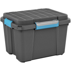 KIS 237440 Scubba Storage Box Stackable 495x340x390mm Grey-blue
