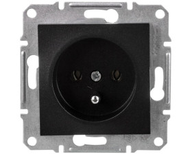 Asfora Gniazdo 2P+PE bez ramki antracytowe EPH2800171