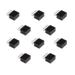 Goldpin czarny 2x4 szpil. prosty do druku, raster 1.27mm - 10 szt.