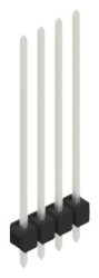 Pin header, 4 pole, pitch 2.54 mm, straight, black, 10048970