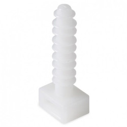 Podstawki montażowe wciskane 8x38mm białe Elcan 20szt. do opasek zaciskowych