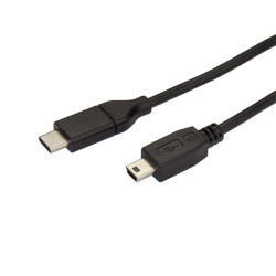 Kabel USB Złącze A USB C Złącze B Mini USB B dł. 2m Kabel USB-C do USB Mini-B USB 2.0 kolor: Czarny