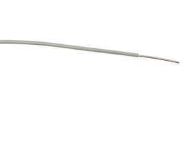 Przewód jednożyłowy linkowy, 0,6 mm², 1/0,6 mm, 19 AWG, PVC, 1 kV AC, Szary, dł. 100m, RS PRO