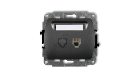 Trend Gniazda Telefoniczne Pojedyncze 1Xrj11, 4-Stykowy Grafitowy 11Gt-1