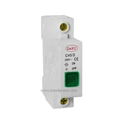 Wskaźnik napięcia 230V 1x zielony Zext 0433